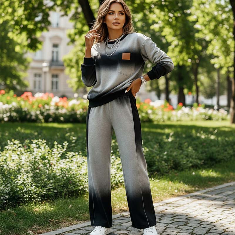 🔥Hot Sale Offers-Women's Casual Gradient Top and Pants Set