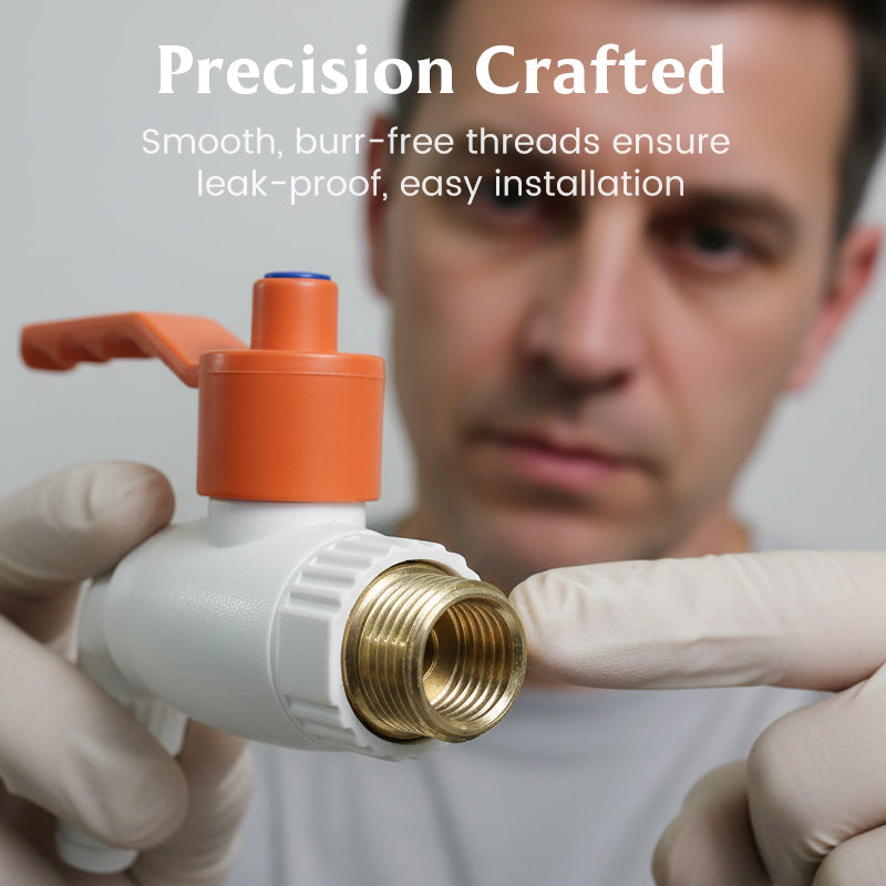 1/2-Inch PPR Steel-Core Ball Valve Water Faucet