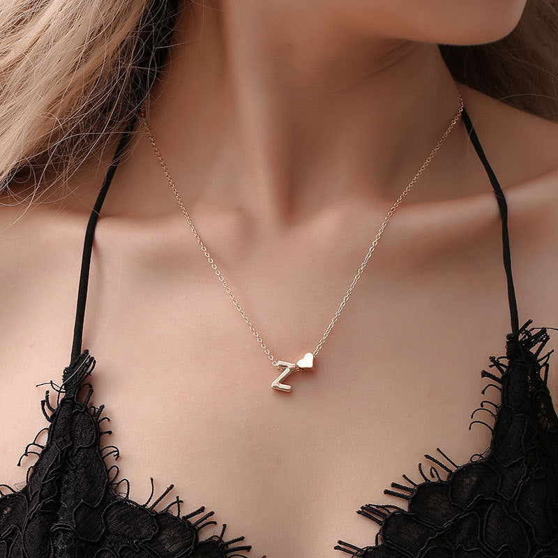 💖 CHRISTMAS SALE 60% OFF! ✨ Tiny Initial Necklaces Golden Heart Letter A-Z - 18K Gold Plated Stainless Steel with 2-4 Week Delivery 📦🌟