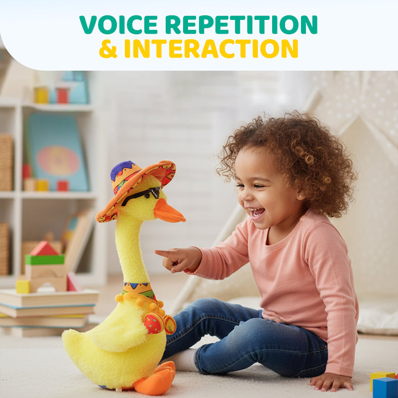 Interactive Talking & Dancing Duck Plush Toy