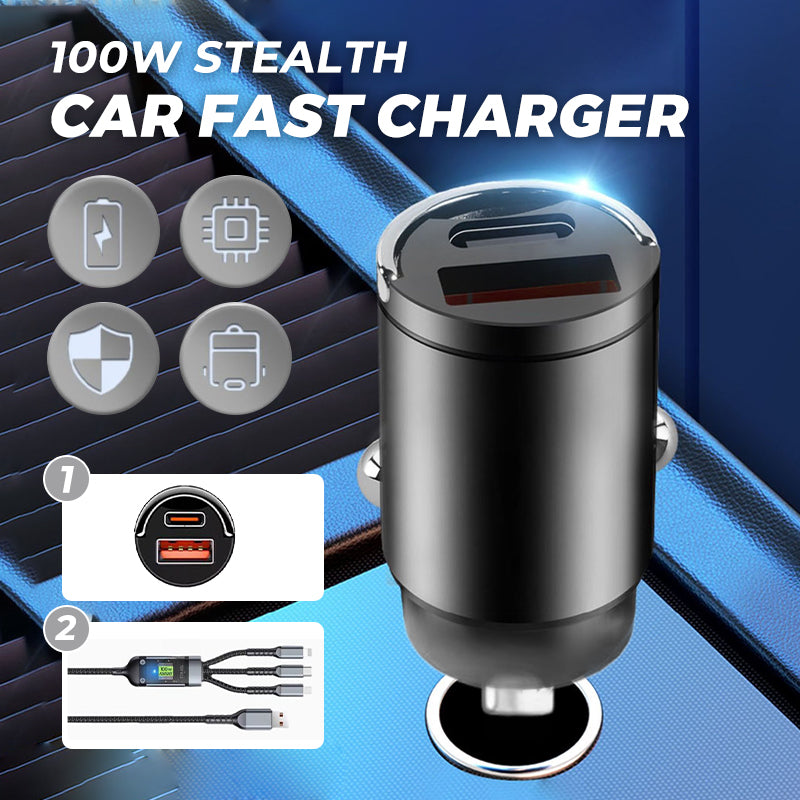 ⏳Limited-time 50% off⏰100W Stealth Car Fast Charger🔋
