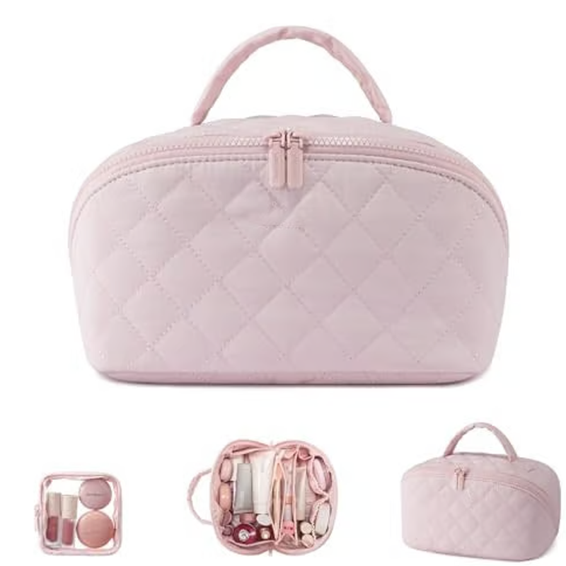 Large Capacity Portable Makeup Bag with Handle