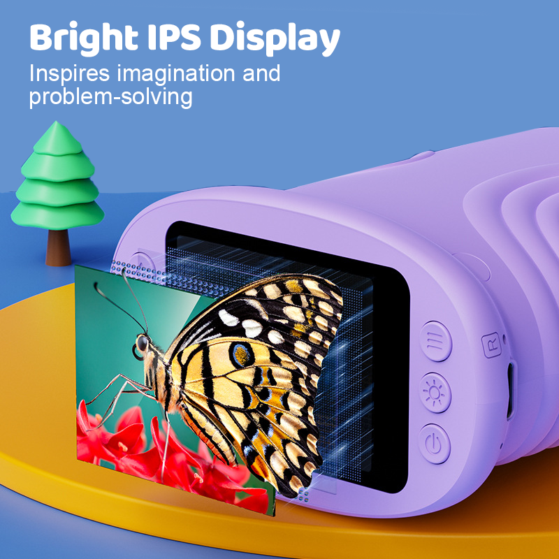 1000X Handheld Digital Microscope with 4K 2'' IPS Screen, USB-Powered Portable Microscope for Kids & Students, Educational Science Toy, Compact & Durable Gift