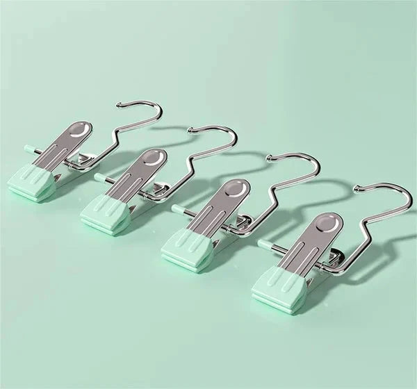 💥Anti-rust Clip Space-saving Clothespin Hat Pants Storage Hanging Travel Hook