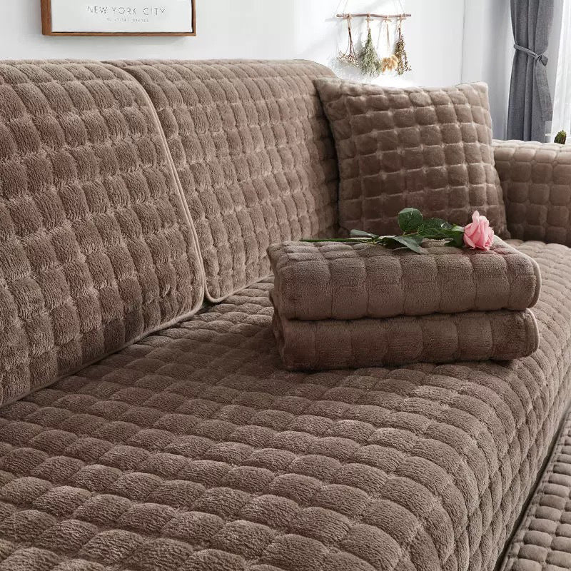Winter Non-Slip Thick Plush Sofa Cover🛋️
