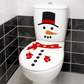 Christmas Snowman Toilet Seat Sticker