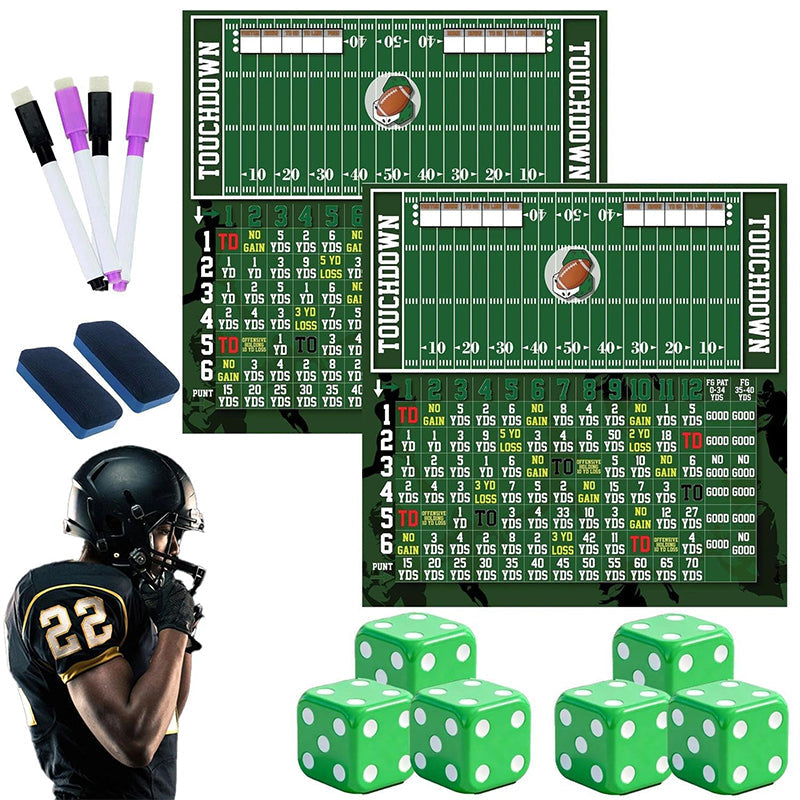 Fun Wooden Football Dice Game Set