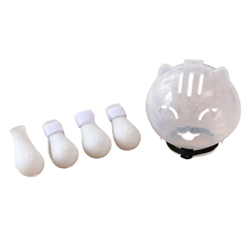 Anti-Bite Transparent Cat Helmet & Paw Covers
