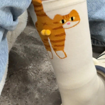 2 Pairs Funny Cat Balls Socks for Men & Women