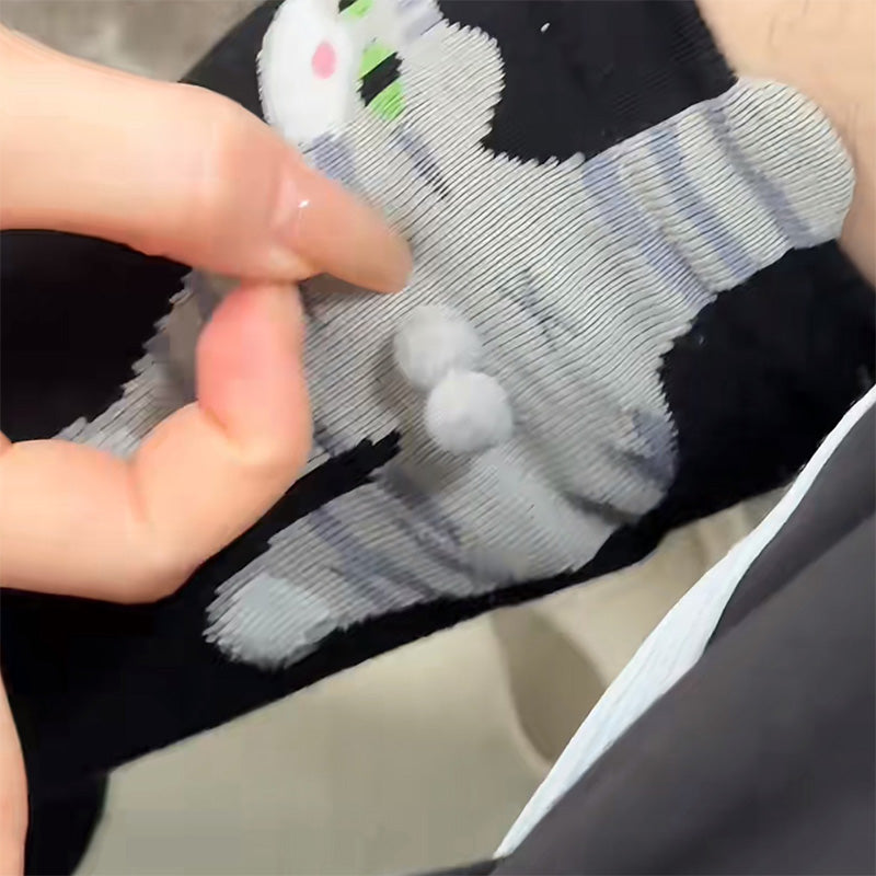 2 Pairs Funny Cat Balls Socks for Men & Women