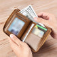 Men's Zipper Bifold Wallet with 9 Card Slots