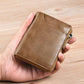 Men's Zipper Bifold Wallet with 9 Card Slots