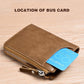 Men's Zipper Bifold Wallet with 9 Card Slots