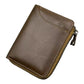 Men's Zipper Bifold Wallet with 9 Card Slots