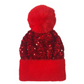 Winter Sparkly Sequin Pom Beanie