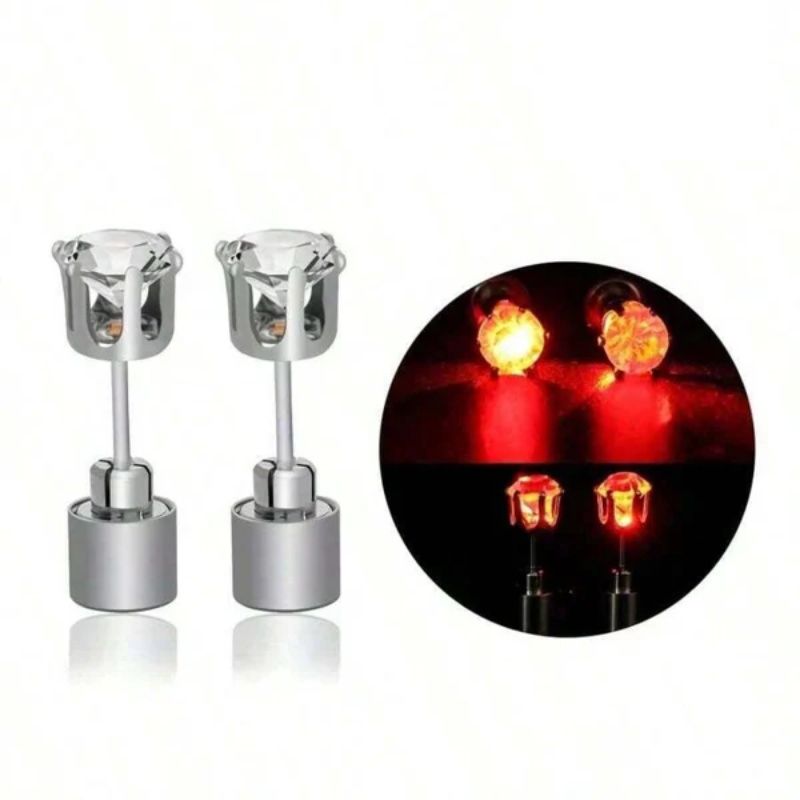 Stylish LED Luminous Crown Earrings