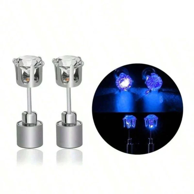 Stylish LED Luminous Crown Earrings