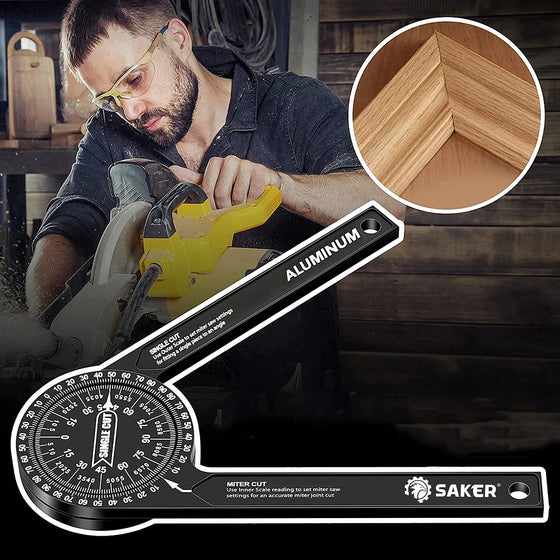 📏 7-inch Aluminum Mitre Saw Conveyor | Precision Angle Finder