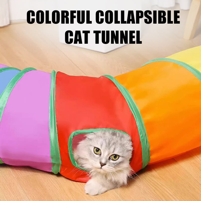 Colorful Collapsible Cat Tunnel