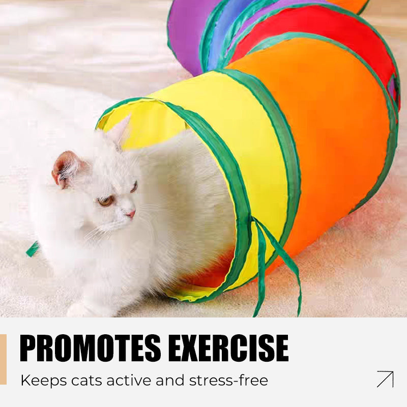 Colorful Collapsible Cat Tunnel