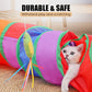 Colorful Collapsible Cat Tunnel
