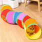 Colorful Collapsible Cat Tunnel