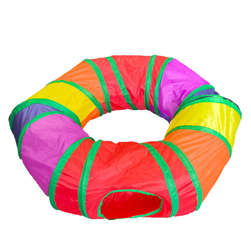 Colorful Collapsible Cat Tunnel