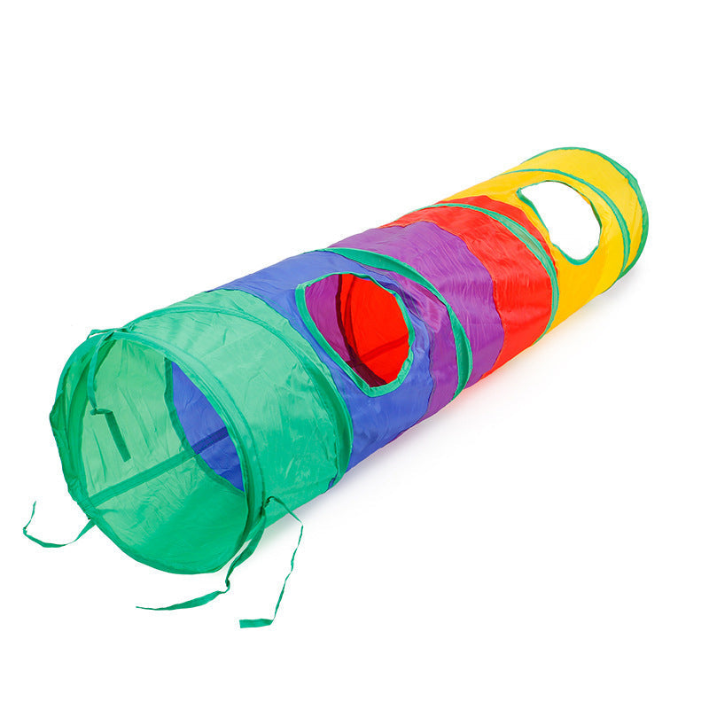 Colorful Collapsible Cat Tunnel