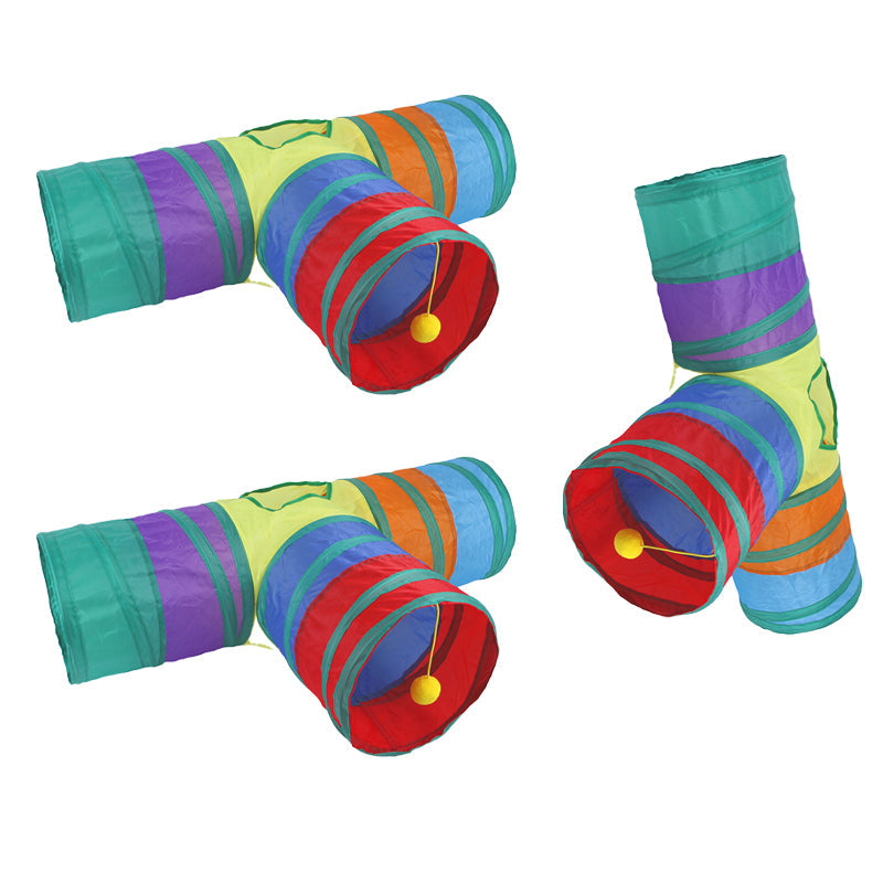 Colorful Collapsible Cat Tunnel