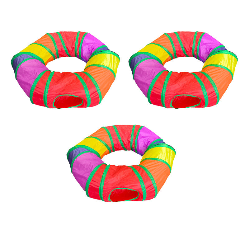 Colorful Collapsible Cat Tunnel