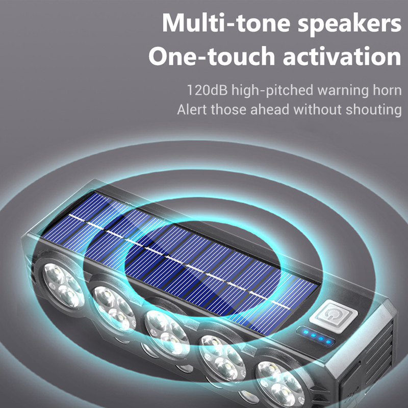 Solar & USB Rechargeable Bicycle Light