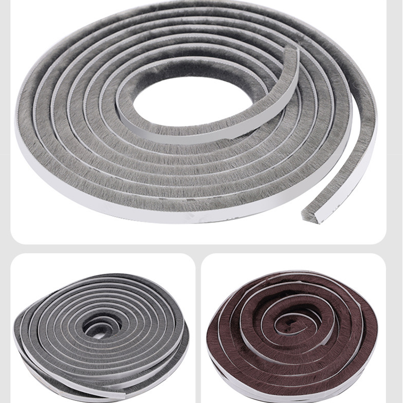 Self-Adhesive Brush Weatherstrip for Door Gaps