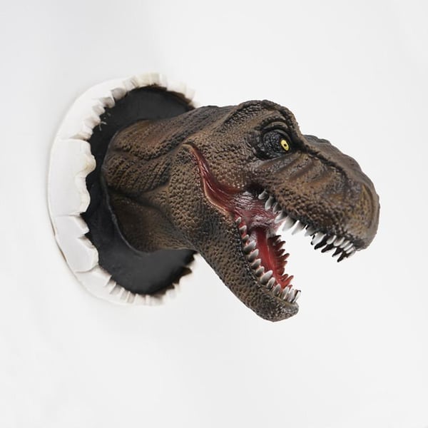 Dinosaur Head Wall Hanging - Jurassic Life-like Bursting Dinosaur Bust Prop Replica