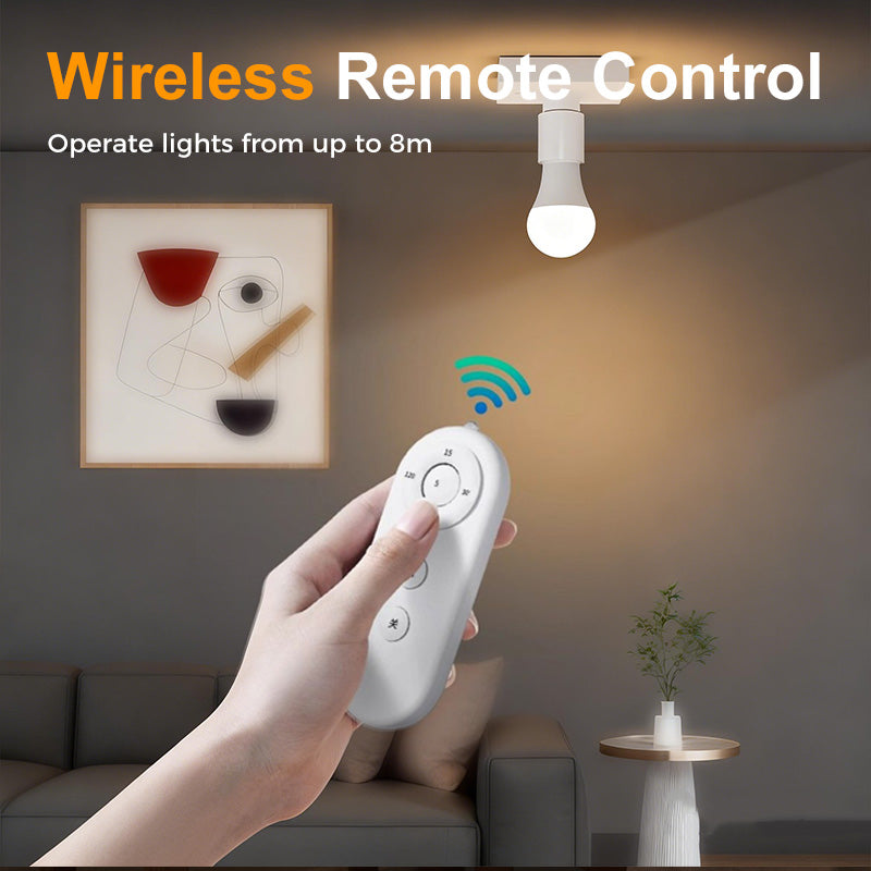 Wireless Remote Control E27 Lamp Holder Socket Kit