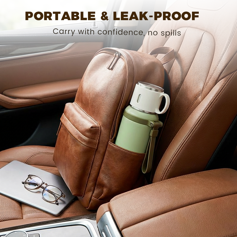 🏆Flash Sale 50% OFF⚡5K+ SOLD! 💥Stainless Steel Vacuum Insulated Bottle with Lidded Cup