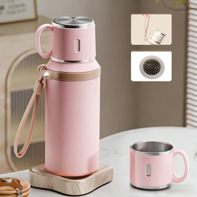 🏆Flash Sale 50% OFF⚡5K+ SOLD! 💥Stainless Steel Vacuum Insulated Bottle with Lidded Cup