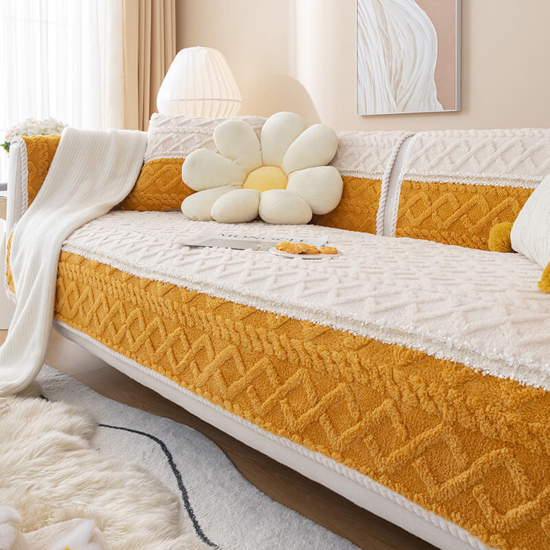 Anti Slip Fleece Sofa Cover