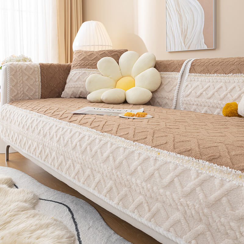 Anti Slip Fleece Sofa Cover