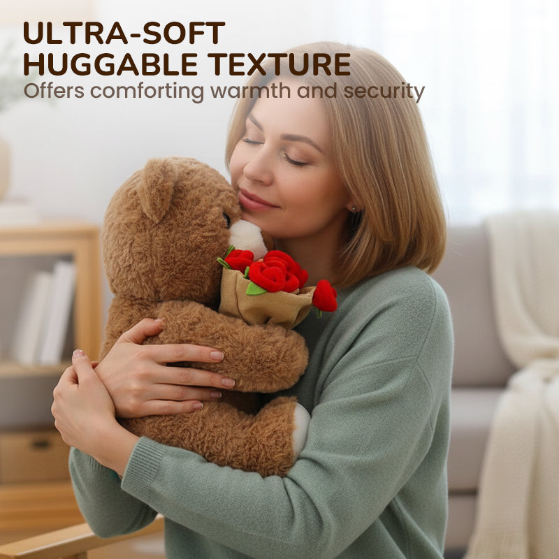 📢📢50%  OFF !! ⏰Animal Bear Gift with Rose Flower Bouquet