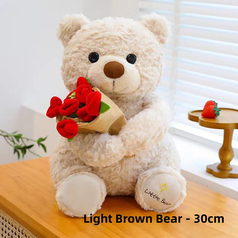 📢📢50%  OFF !! ⏰Animal Bear Gift with Rose Flower Bouquet