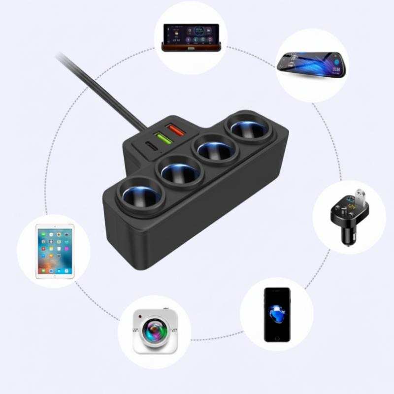 💥 50% OFF FLASH SALE! 7-in-1 Cigarette Lighter Adapter – Fast Charging + 4 USB Ports ⚡🚗 【Limited Time】