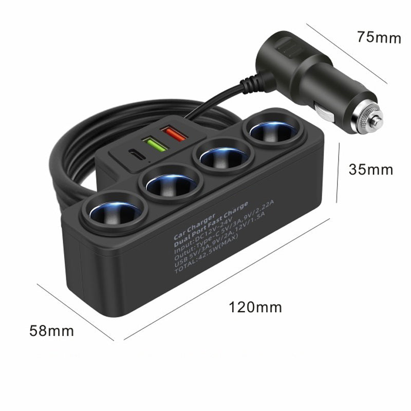 💥 50% OFF FLASH SALE! 7-in-1 Cigarette Lighter Adapter – Fast Charging + 4 USB Ports ⚡🚗 【Limited Time】