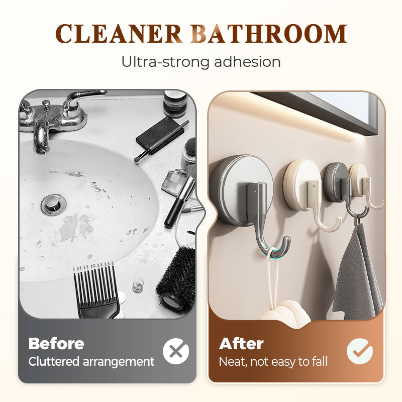 📢📢Buy 1 get 1 free !! ⏰Seamless and flexible✨ Pull to hang—no drilling required!🎈 Super-strong suction cup hooks—use them anywhere!