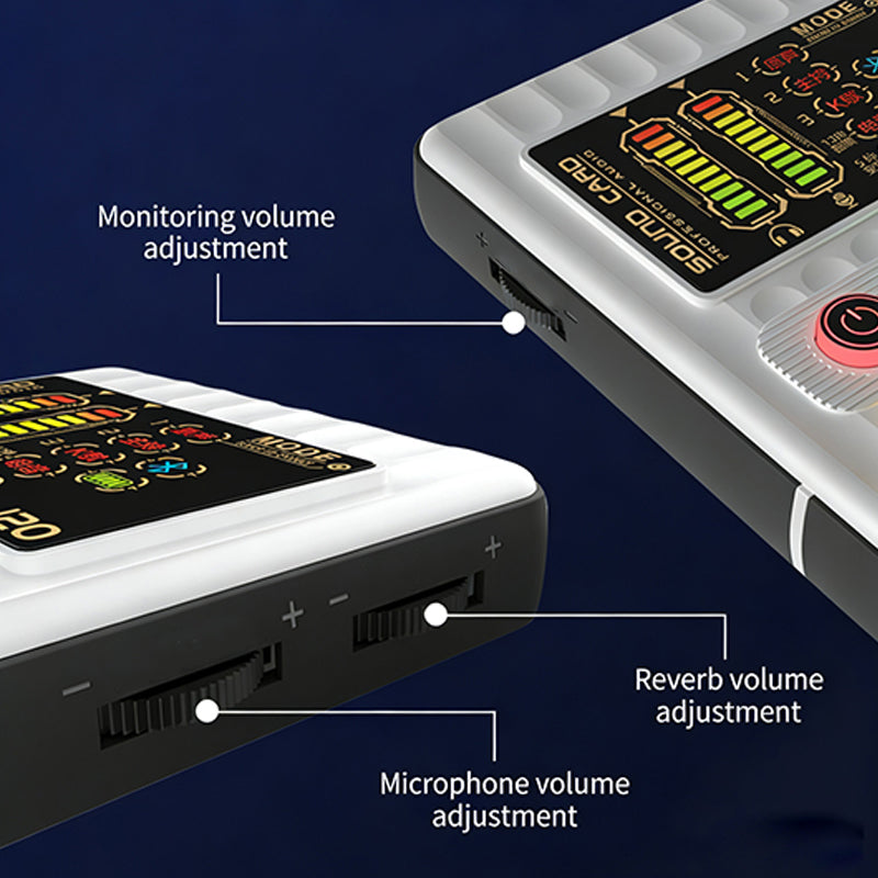 Portable Handheld Live Sound Card with Voice Changer