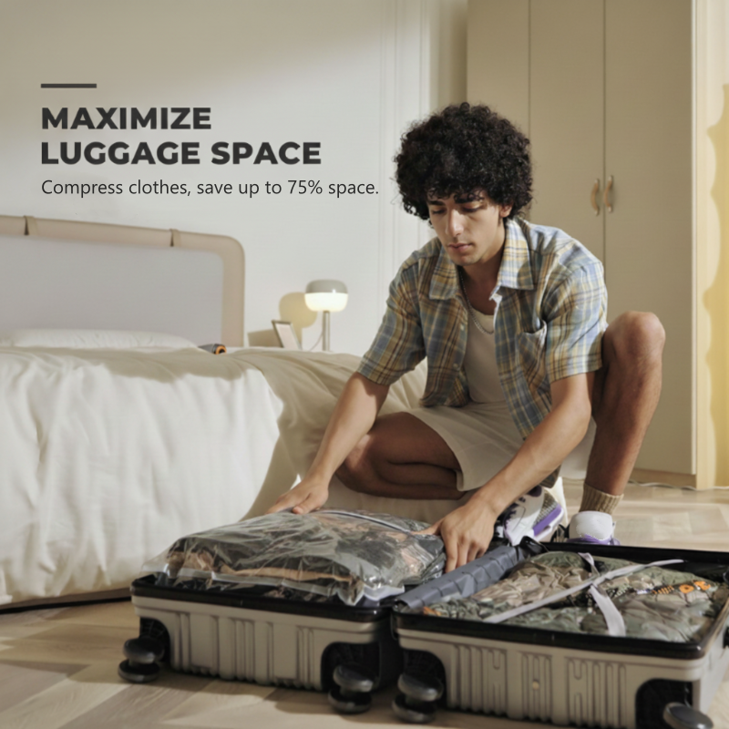 Wireless Travel Vacuum Compression Bag Set