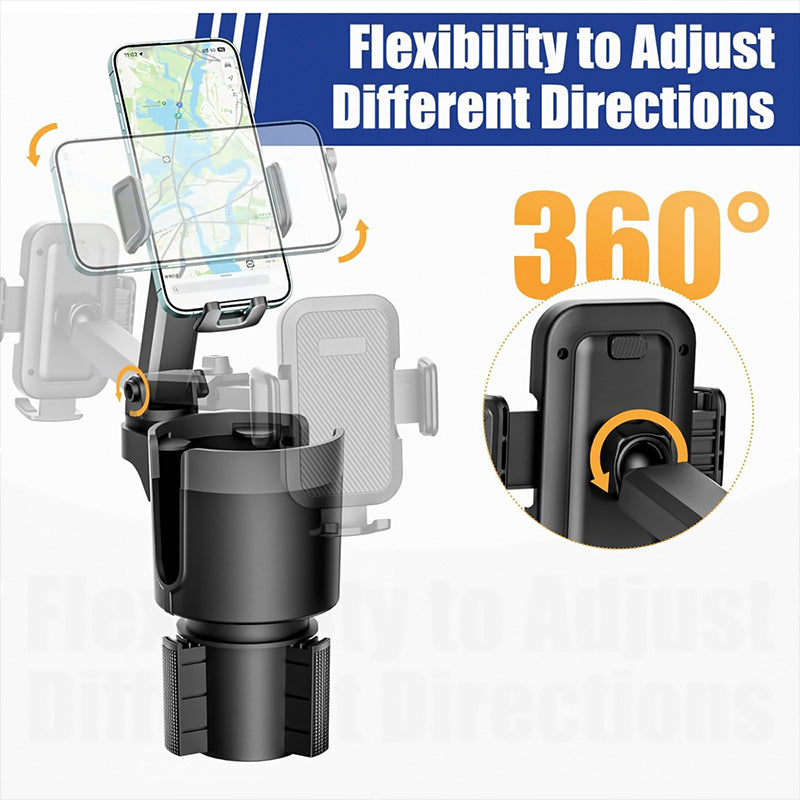 2-in-1 Car Cup Holder & Phone Stand