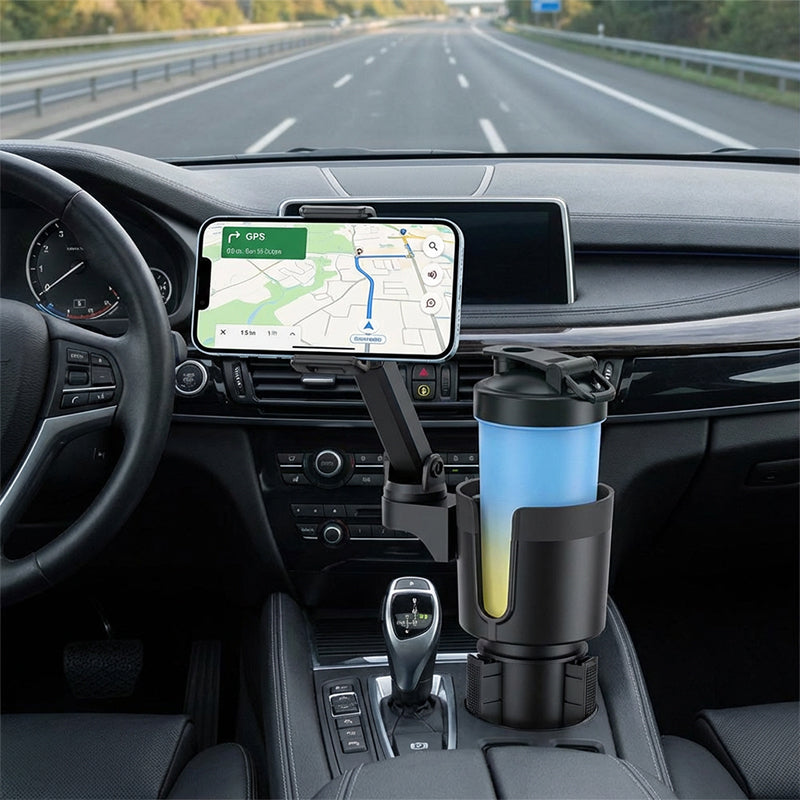 2-in-1 Car Cup Holder & Phone Stand