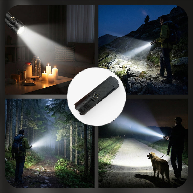 🔥🎁New arrival 50% OFF💥🔥🎁Rechargeable P50 LED Flashlight with Adjustable Zoom