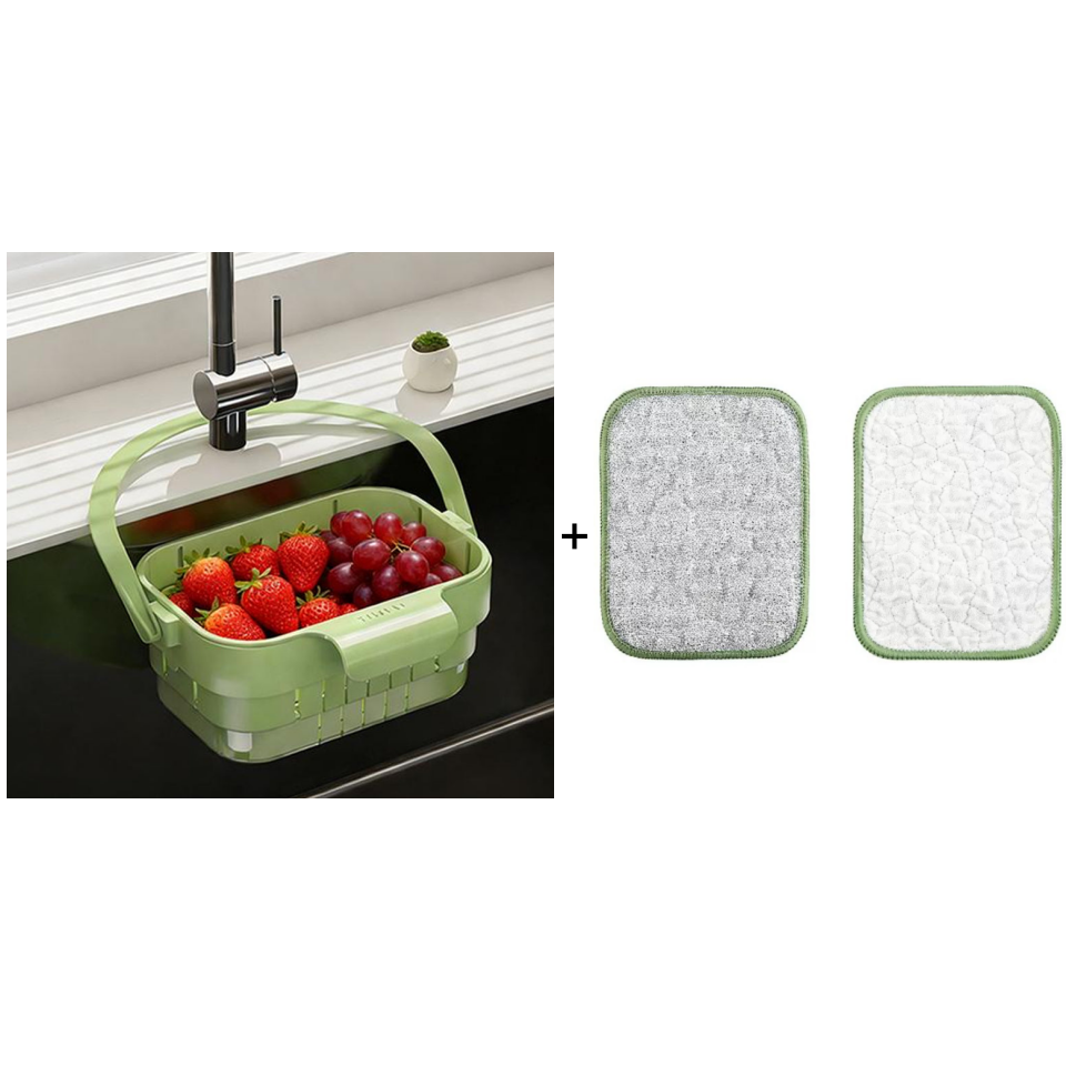 Collapsible Faucet-Hanging Sink Strainer Basket