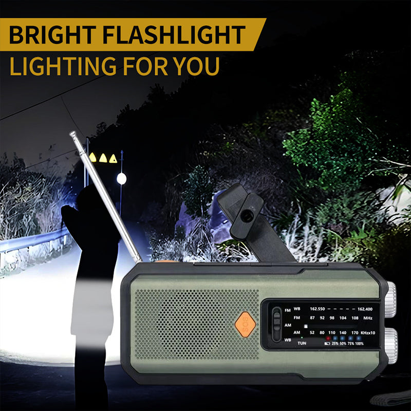 📢📢53% OFF !!!⏰📻Solar Hand-Crank Emergency Weather Radio✨